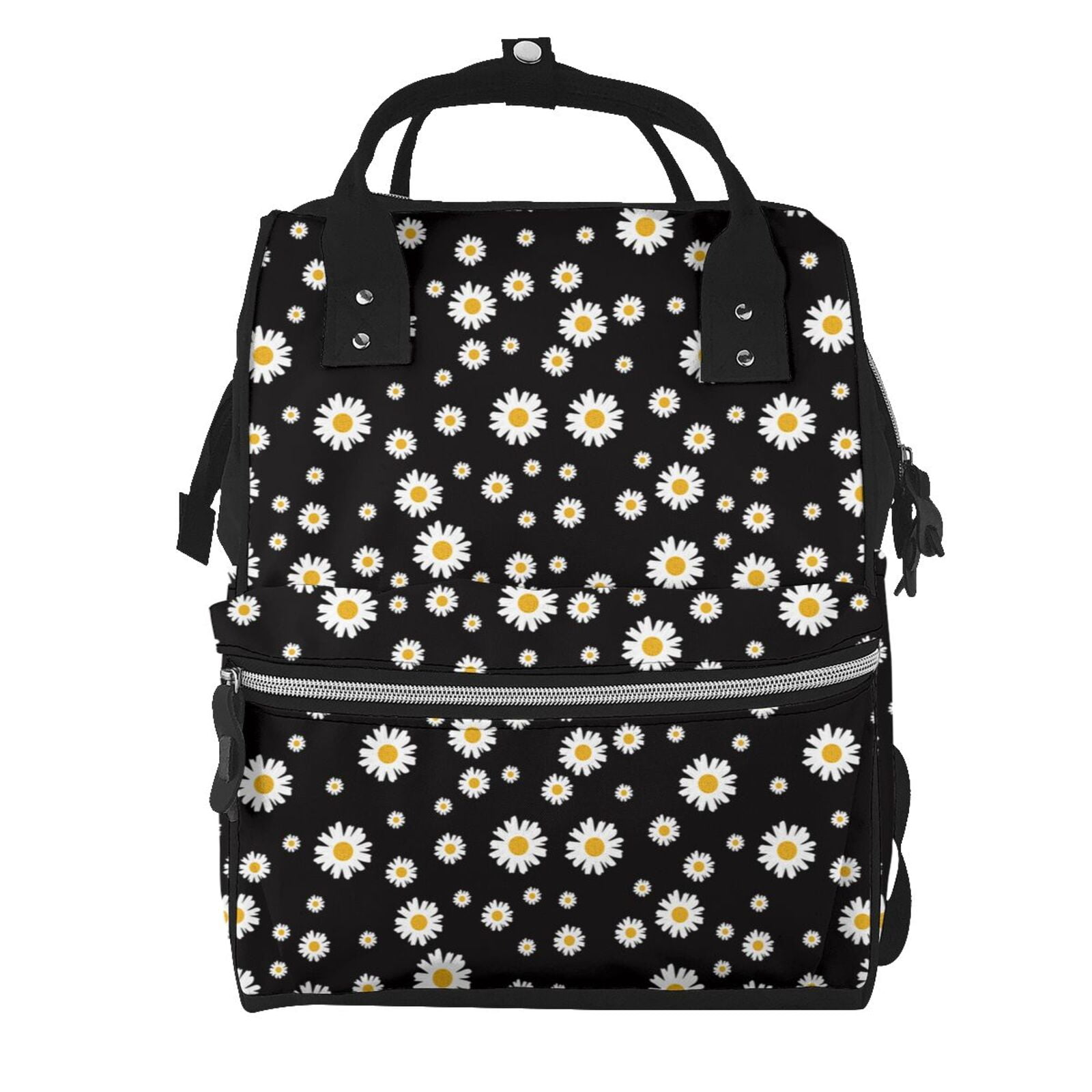 Ratiio Daisy Mummy Backpack - Waterproof Twill Canvas, Large Capacity Diaper Bag with Multiple Pockets and Adjustable Straps