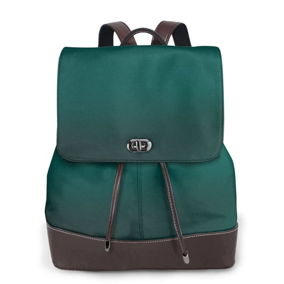 Ratiio Dark teal green Pattern Womens Backpack Purse Leather Backpack Purse for Women Travel Fashion Backpack Designer Ladies Shoulder Bags