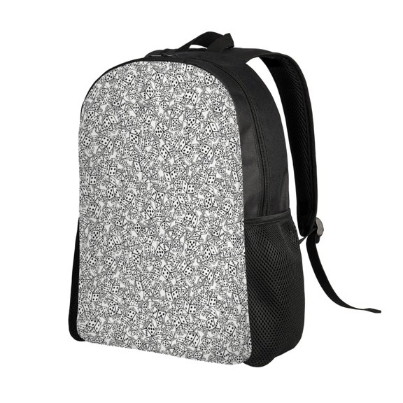 Ratiio Dice Cubes Print Backpack with Padded 15-inch Laptop Sleeve- Spacious and Durable Daypack for Work and Travel