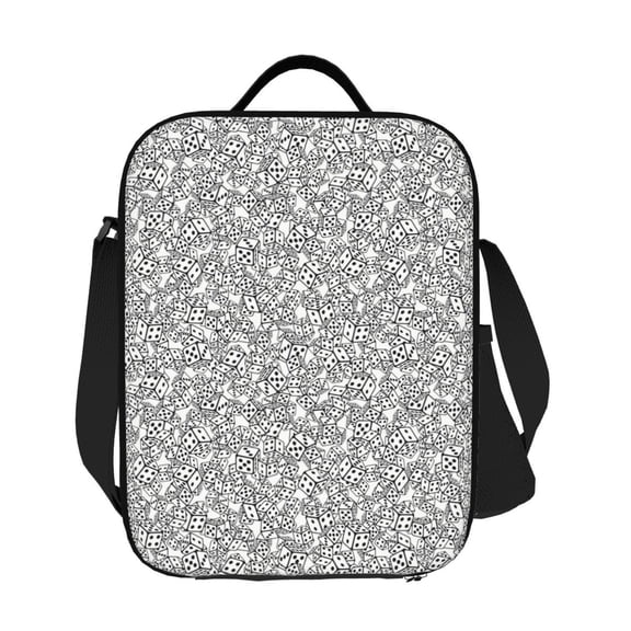 Ratiio Dice Cubes Print Lunch Box - Reusable Lunch Bag Men Adult Women- Insulated LunchBox
