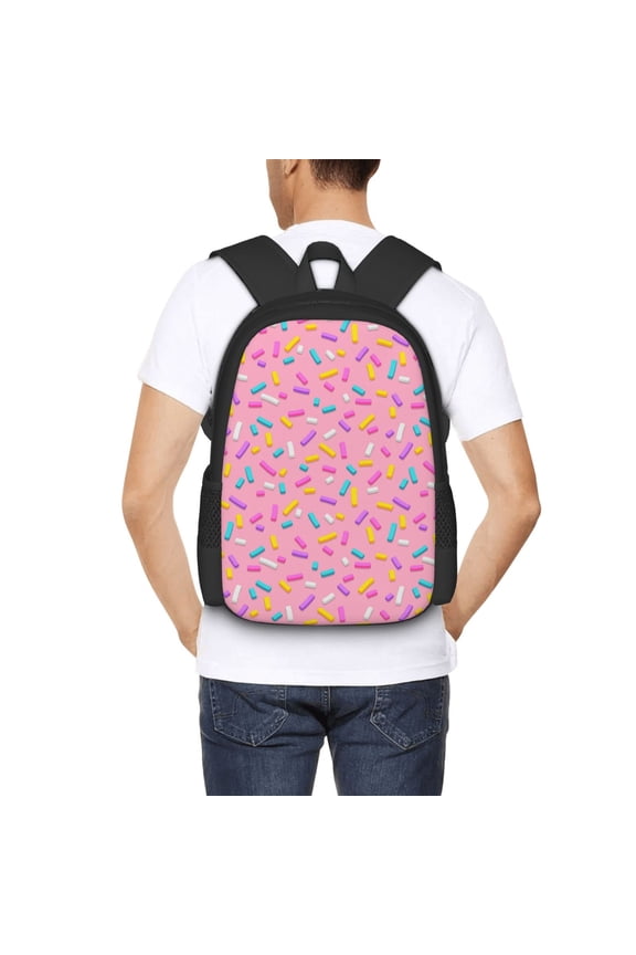 Donut Backpack for Men and Women - Durable 600D Oxford Cloth -Large Capacity, Water-Resistant School, Travel, and Hiking Bag