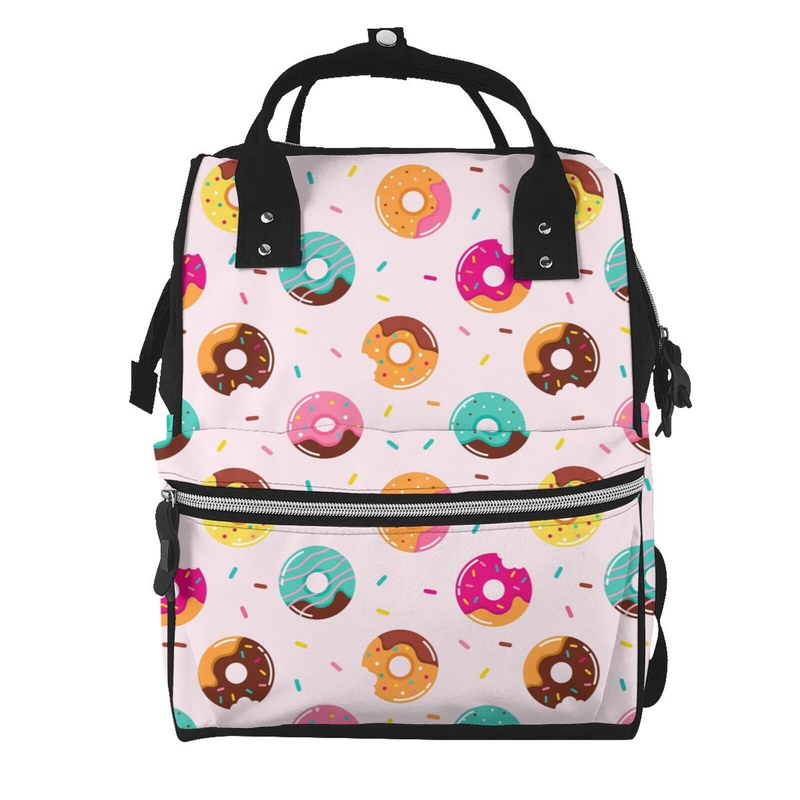 Ratiio Donut Mummy Backpack - Waterproof Twill Canvas, Large Capacity Diaper Bag with Multiple Pockets and Adjustable Straps