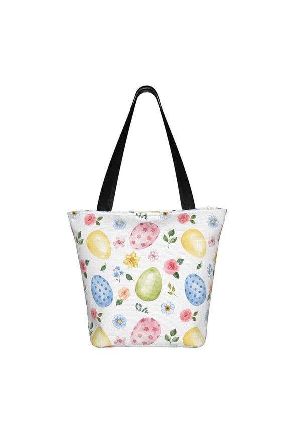 Easter Egg3 Print Shoulder Bag for Women, Polyester Crossbody Purse Lightweight Handbag for Daily Travel and Casual Use