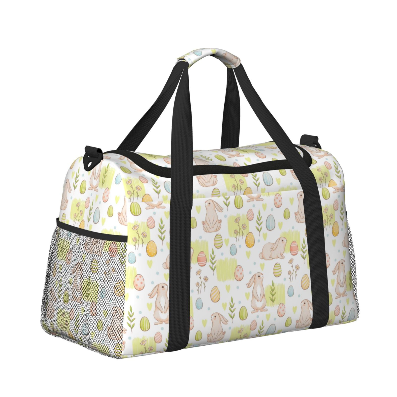 Ratiio Easter Rabbit Pattern Hand Travel Bag, Weekender Carry On for ...