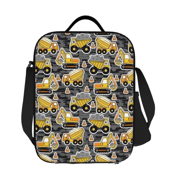 Ratiio Excavator At Work Print Lunch Box - Reusable Lunch Bag Men Adult Women- Insulated LunchBox