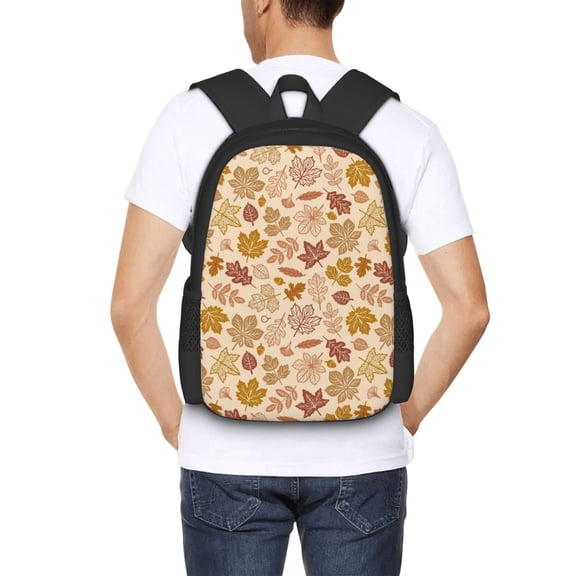 Ratiio Fall Leaves Backpack for Men and Women - Durable 600D Oxford Cloth -Large Capacity, Water-Resistant School, Travel, and Hiking Bag