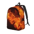 thumbnail image 1 of Ratiio Fiery Orange Flames Energy Print Canvas Backpack for Women & Men Retro Aesthetic Rucksack Basic Backpack for High School/College Students Travel Laptop Bag, 1 of 5