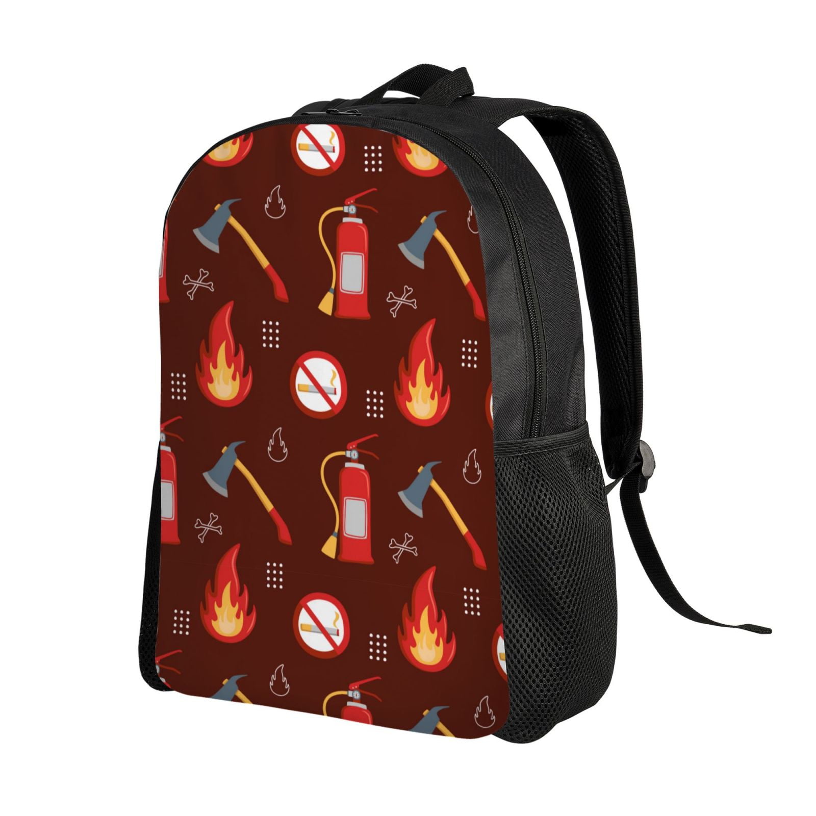 Ratiio Fire Extinguisher Print Backpack with Padded 15-inch Laptop ...