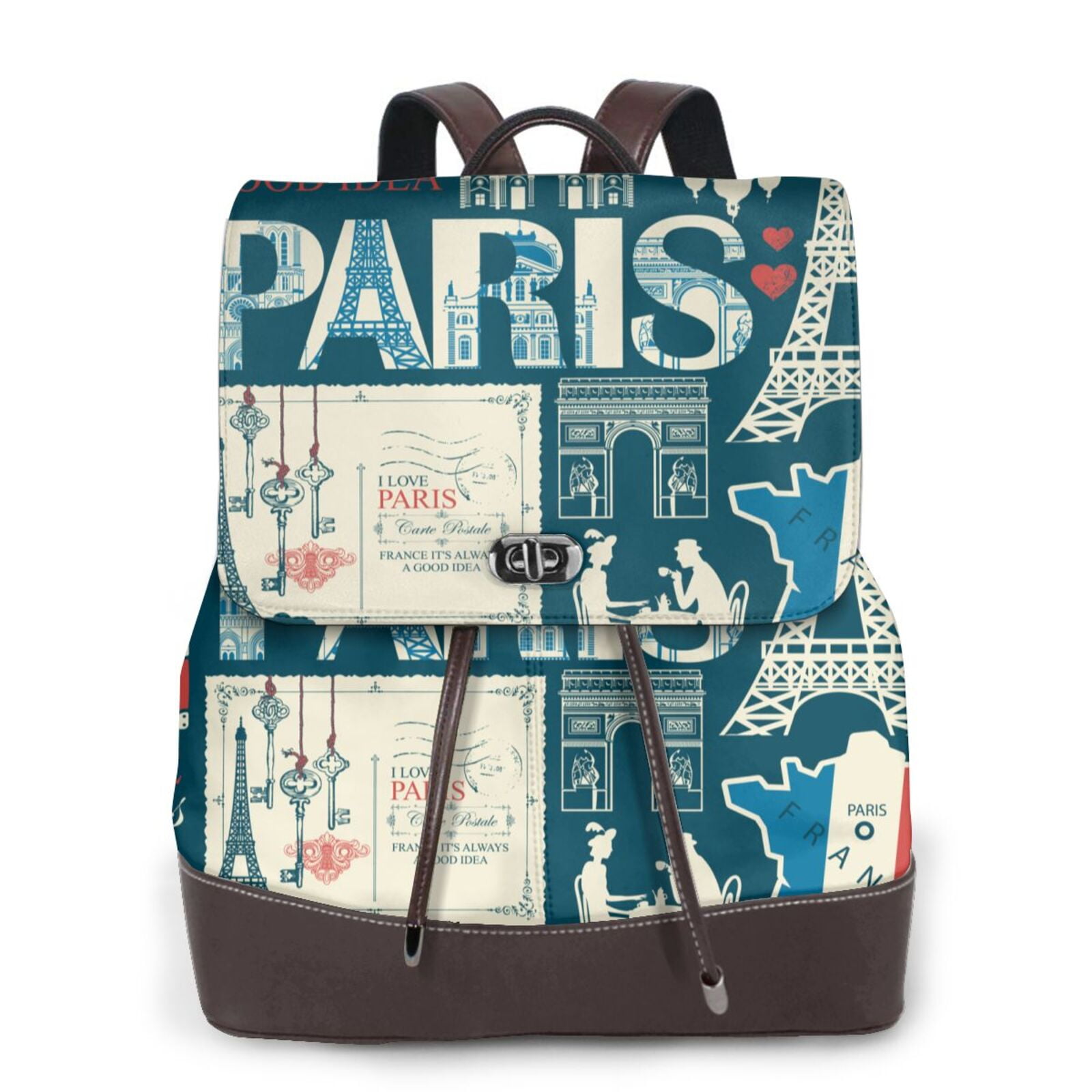 Paris Backpack for Women Girls Travel School Work, Lightweight Laptop Daypack, Paris Backpack main image 3