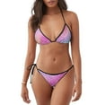 thumbnail image 1 of Ratiio Fun Rainbow Pattern Women's Two Piece Bikini Swimsuit - Adjustable Tie Bikini Set Sexy & Comfortable Beach Swimwear, 1 of 7