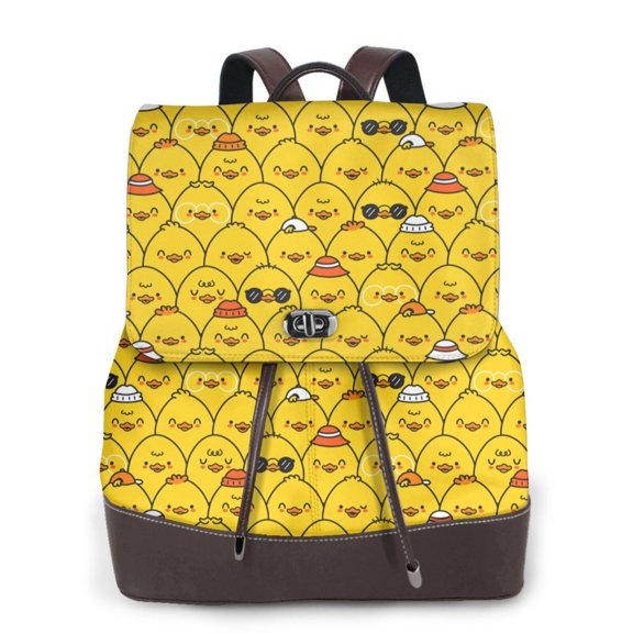 Ratiio Funny Ducks Pattern Womens Backpack Purse Leather Backpack Purse for Women Travel Fashion Backpack Designer Ladies Shoulder Bags