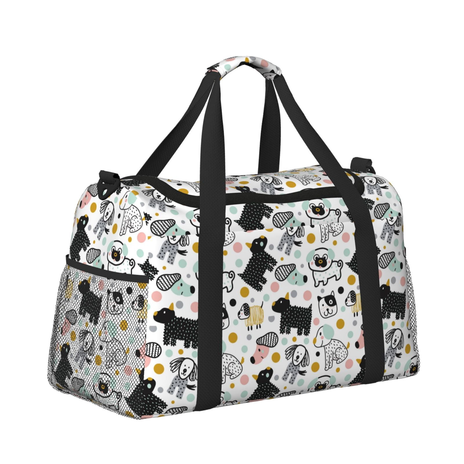 Ratiio Funny Puppy Pattern Hand Travel Bag, Weekender Carry On for ...
