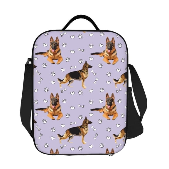 Ratiio German Shepherd Dog Print Lunch Box - Reusable Lunch Bag Men Adult Women- Insulated LunchBox