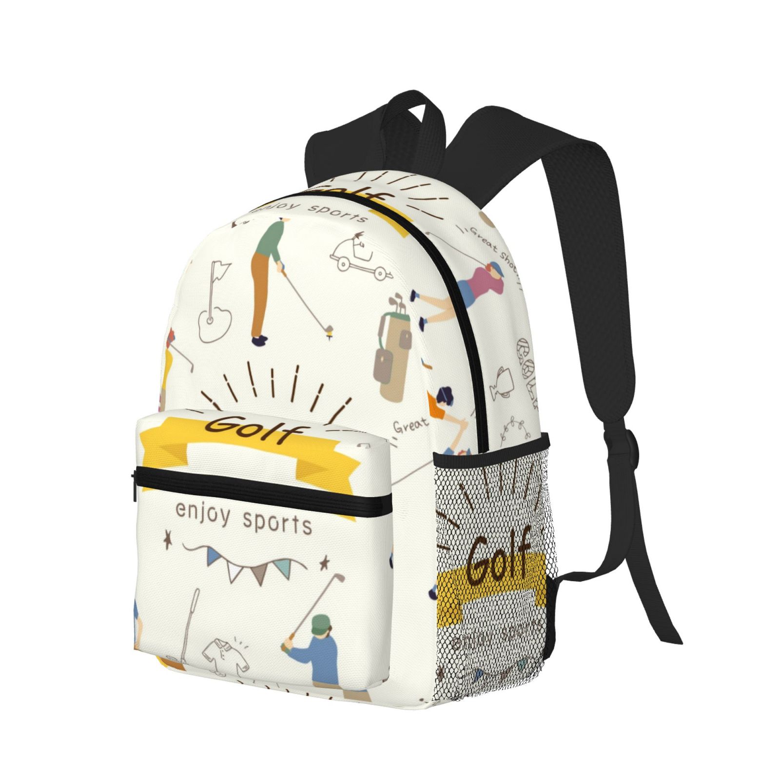 Ratiio Golf Icons And Golfer Print Casual Backpack for Men and Women ...