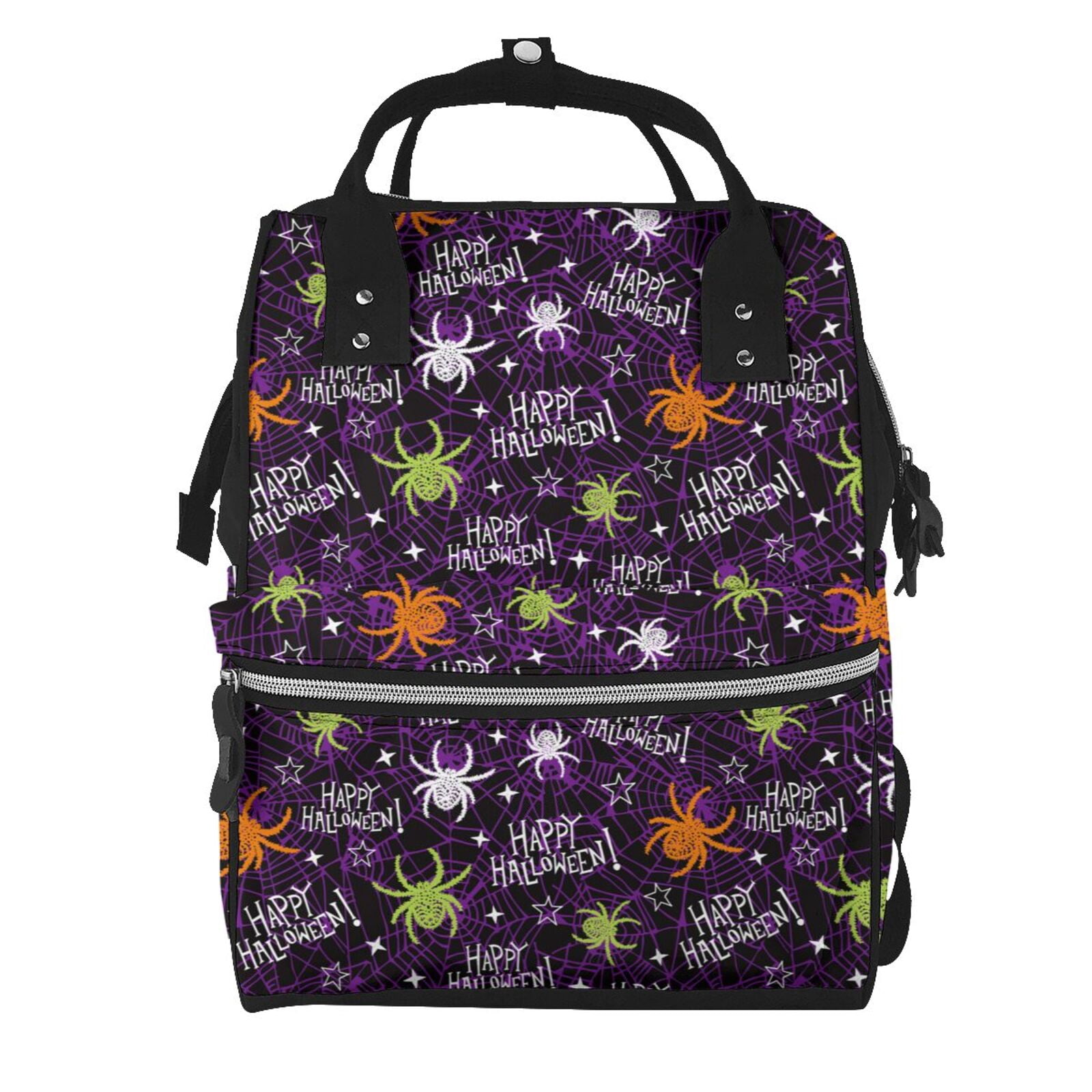 Ratiio Halloween Mummy Backpack - Waterproof Twill Canvas, Large Capacity Diaper Bag with Multiple Pockets and Adjustable Straps
