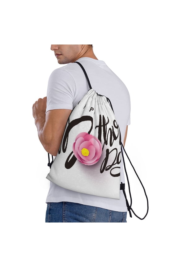 Happy Mother's Day (3) Print Drawstring Backpack Bag Sport Gym Sackpack Heavy Duty String Backpack for Men Women