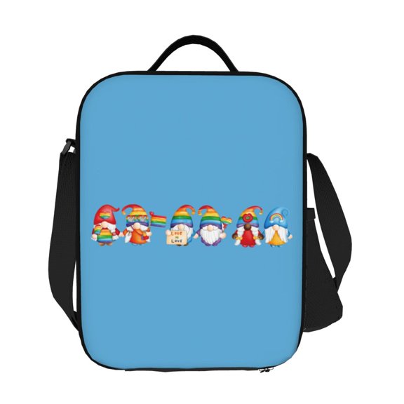 Ratiio Happy Pride Gnome Print Lunch Box - Reusable Lunch Bag Men Adult Women- Insulated LunchBox