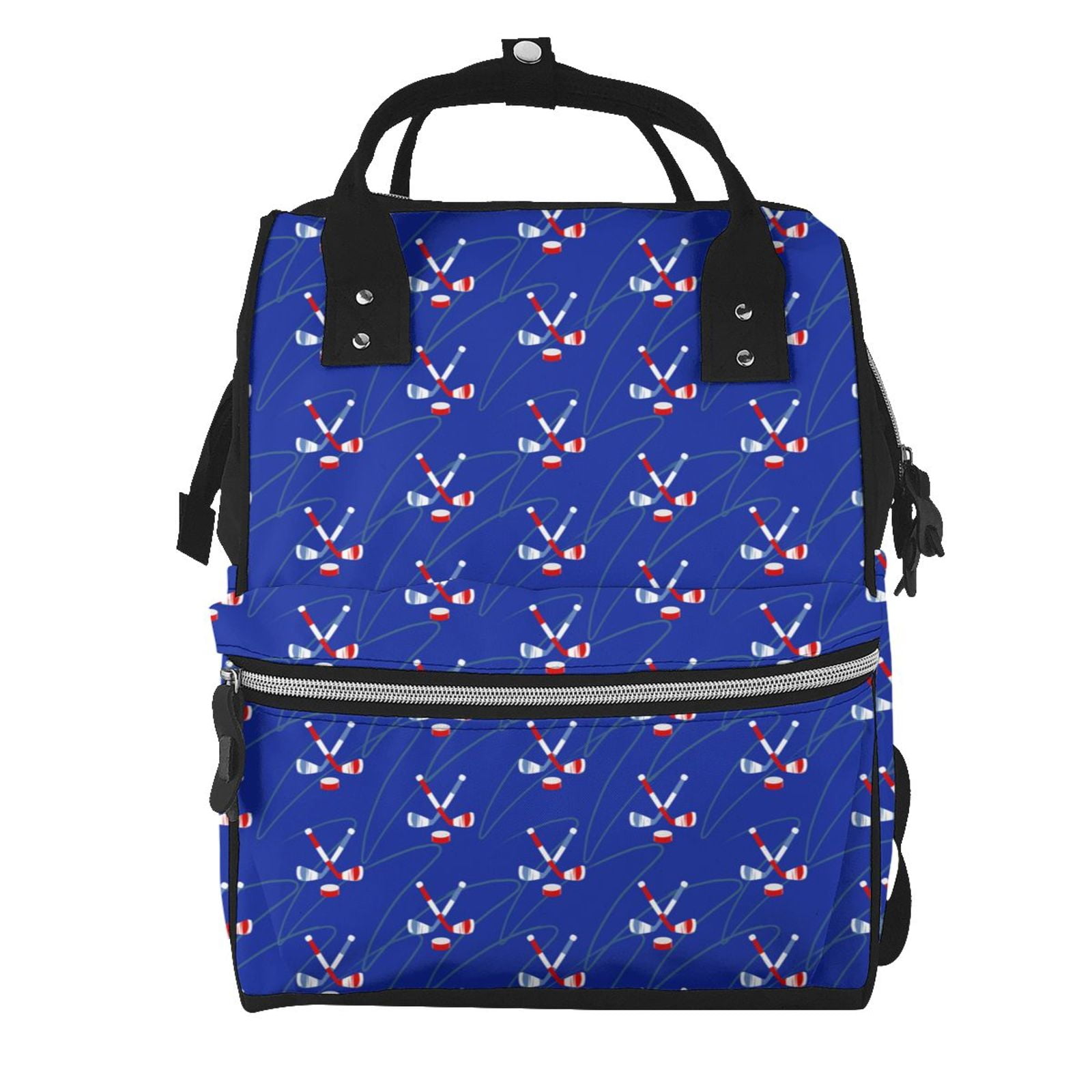 Ratiio Hockey Mummy Backpack - Waterproof Twill Canvas, Large Capacity Diaper Bag with Multiple Pockets and Adjustable Straps
