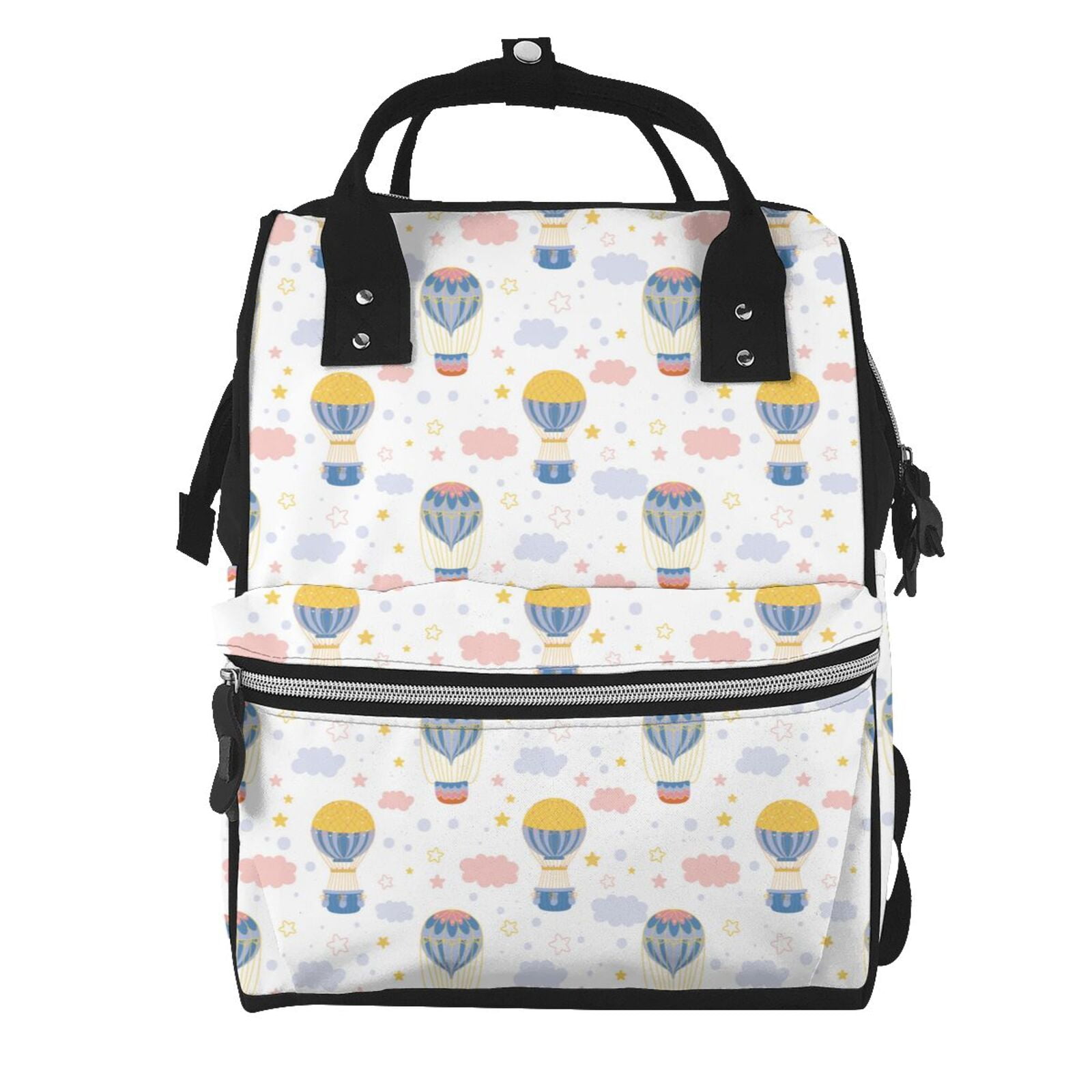 Ratiio Hot Air Balloon Mummy Backpack - Waterproof Twill Canvas, Large Capacity Diaper Bag with Multiple Pockets and Adjustable Straps