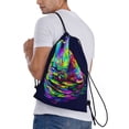 thumbnail image 1 of Ratiio Howling Wolf Print Drawstring Backpack Bag Sport Gym Sackpack Heavy Duty String Backpack for Men Women, 1 of 7