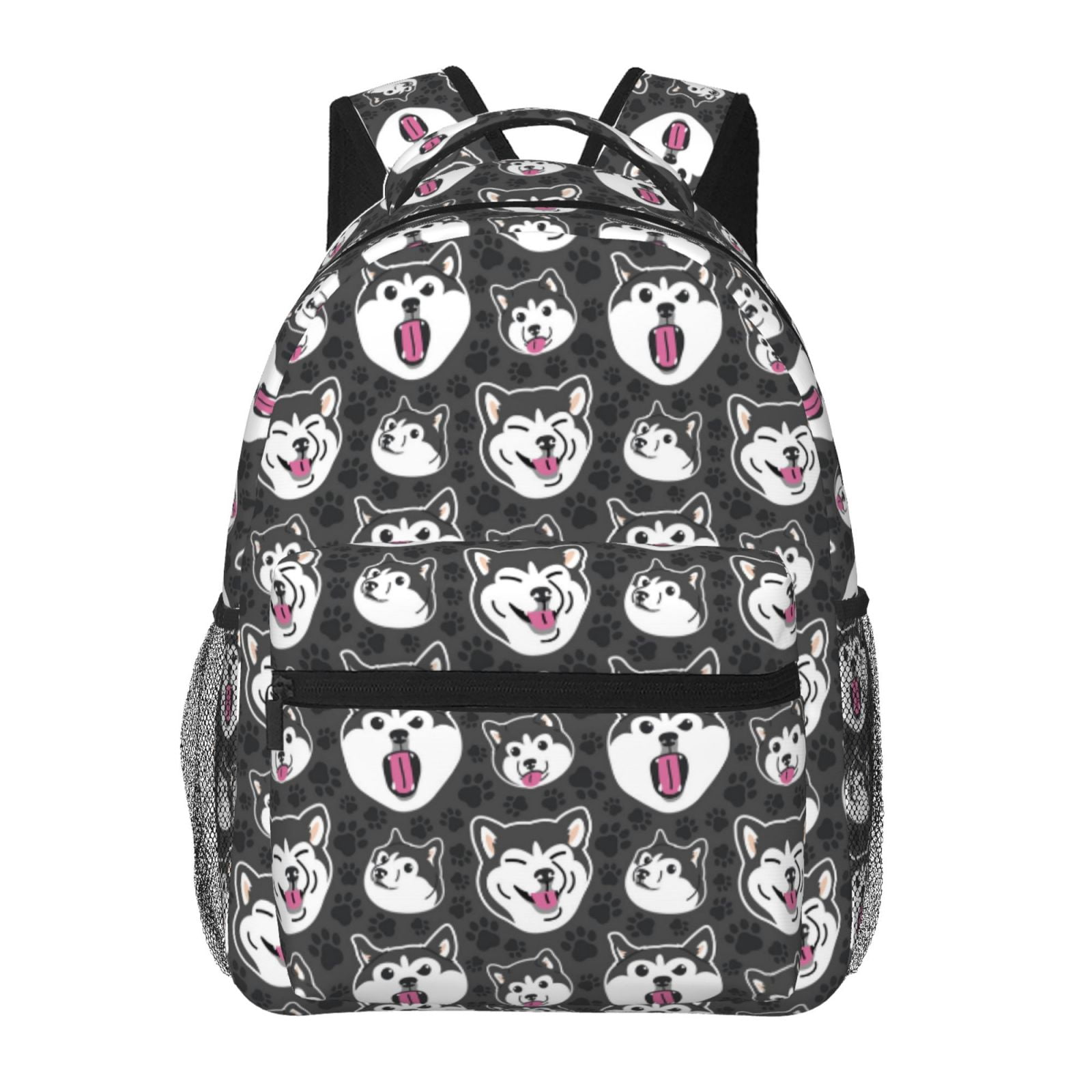 Ratiio Husky Print Eco-Friendly Casual Backpack, Water-Resistant ...