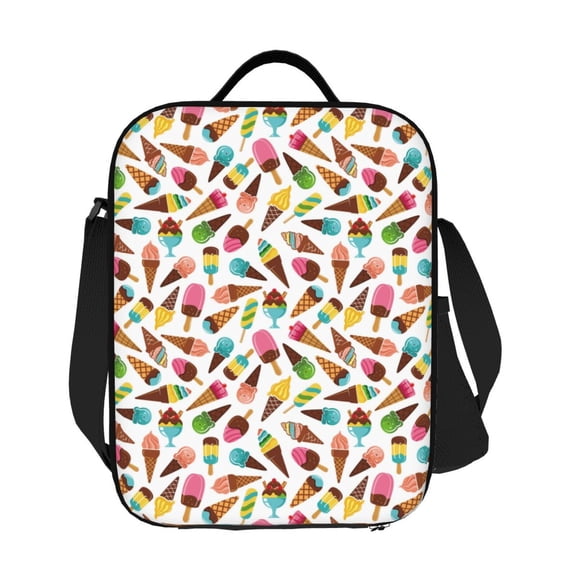 Ratiio Ice Cream Popsicles Print Lunch Box - Reusable Lunch Bag Men Adult Women- Insulated LunchBox