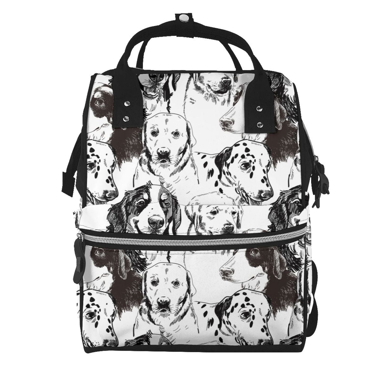 Ratiio Labrador Retriever Dog Mummy Backpack - Waterproof Twill Canvas, Large Capacity Diaper Bag with Multiple Pockets and Adjustable Straps