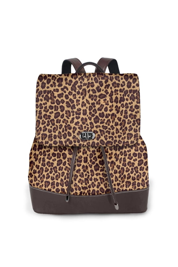 Leopard Printed Pattern Womens Backpack Purse Leather Backpack Purse for Women Travel Fashion Backpack Designer Ladies Shoulder Bags
