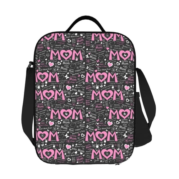 Ratiio Lovely Mom Ever Print Lunch Box - Reusable Lunch Bag Men Adult Women- Insulated LunchBox