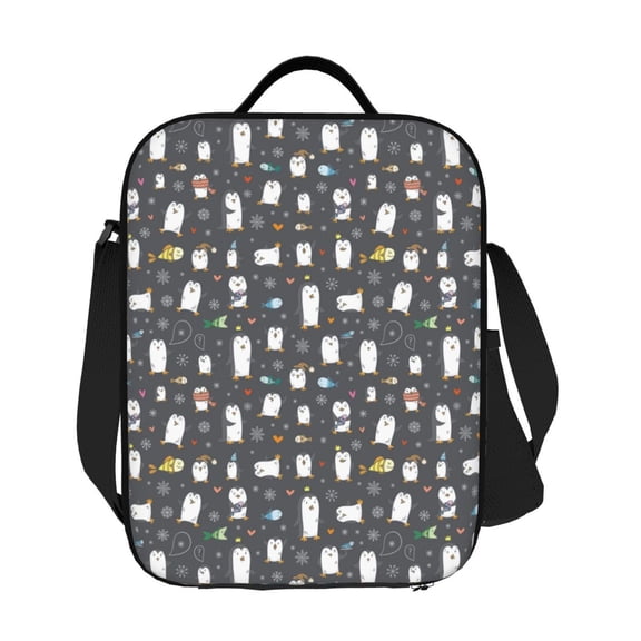 Ratiio Lovely Penguin Print Lunch Box - Reusable Lunch Bag Men Adult Women- Insulated LunchBox