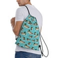 thumbnail image 1 of Ratiio Mallard Ducks Swimming In The Lake Print Drawstring Backpack Bag Sport Gym Sackpack Heavy Duty String Backpack for Men Women, 1 of 7
