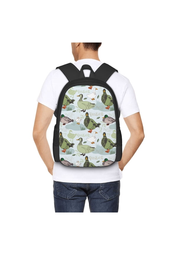 Mallard Ducks Wild Birds Backpack for Men and Women - Durable 600D Oxford Cloth -Large Capacity, Water-Resistant School, Travel, and Hiking Bag