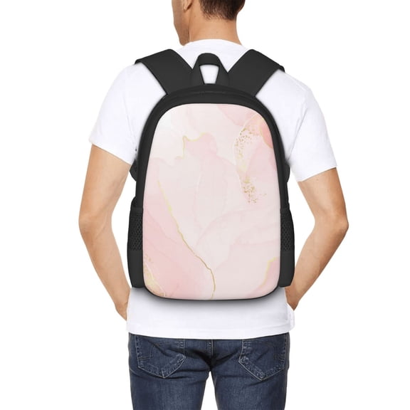 Ratiio Marble Backpack for Men and Women - Durable 600D Oxford Cloth -Large Capacity, Water-Resistant School, Travel, and Hiking Bag