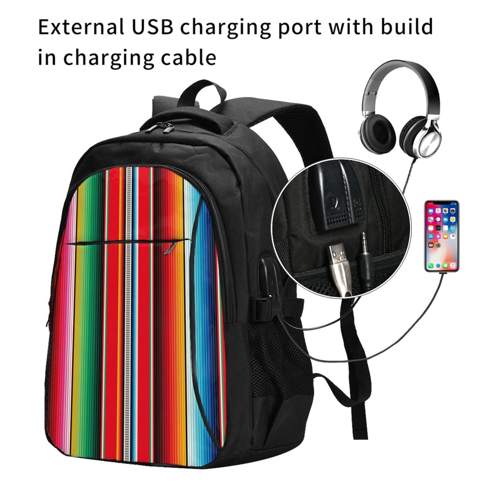 Baja Serape Mexican Backpack