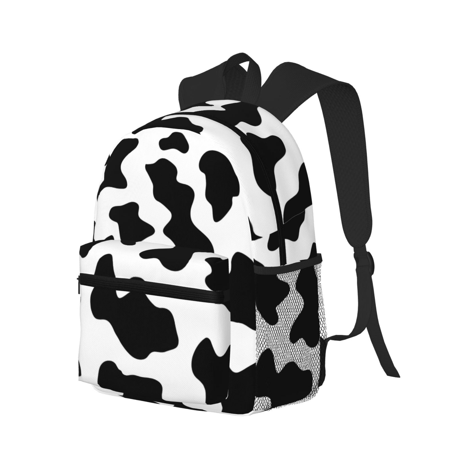 Ratiio Milk Cow Print Casual Backpack for Men and Women, Water Resistant Oxford Fabric School Bag Lightweight Travel Daypack