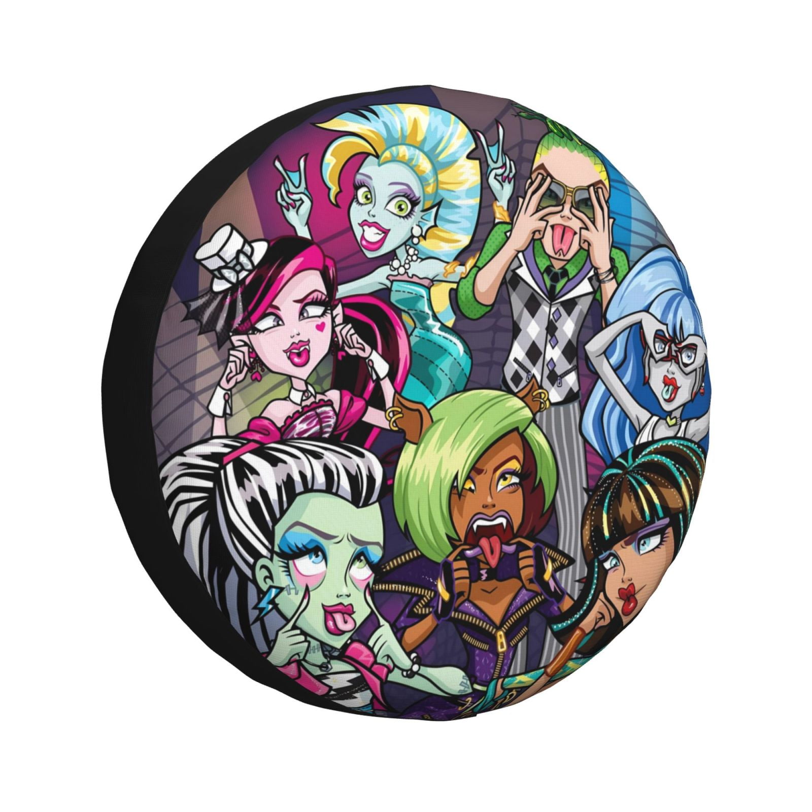 Ratiio Monster High Print Spare Tire Cover Tire Covers Weatherproof ...