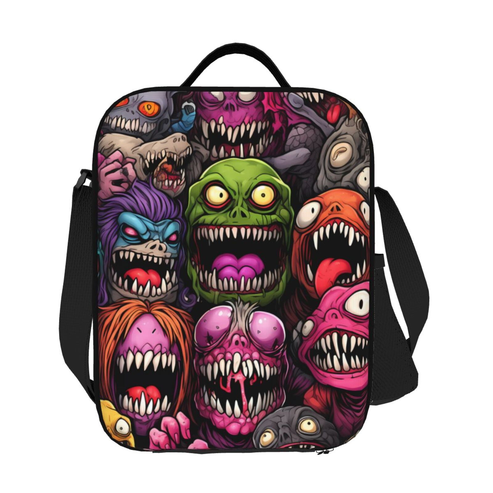 Ratiio Monstrous Cartoon Characters Print Lunch Box - Reusable Lunch Bag Men Adult Women- Insulated LunchBox