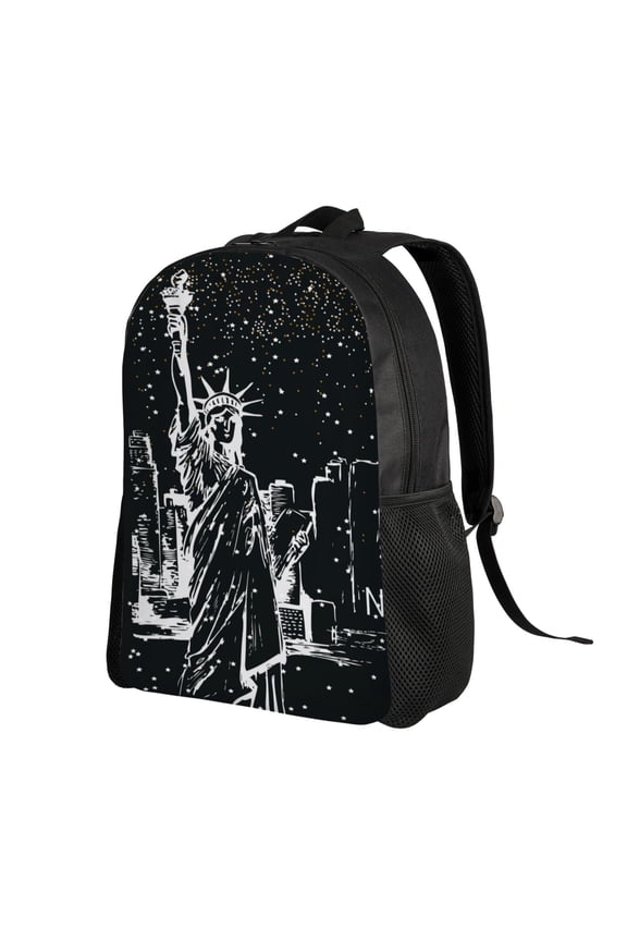 New York City1 Print Backpack with Padded 15-inch Laptop Sleeve- Spacious and Durable Daypack for Work and Travel
