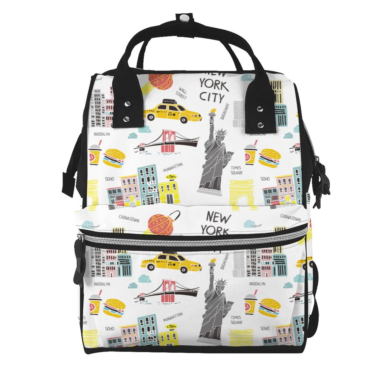 Ratiio New York Mummy Backpack - Waterproof Twill Canvas, Large Capacity Diaper Bag with Multiple Pockets and Adjustable Straps