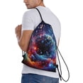 thumbnail image 1 of Ratiio Outer Space Floating Numbers And Letters Print Drawstring Backpack Bag Sport Gym Sackpack Heavy Duty String Backpack for Men Women, 1 of 7