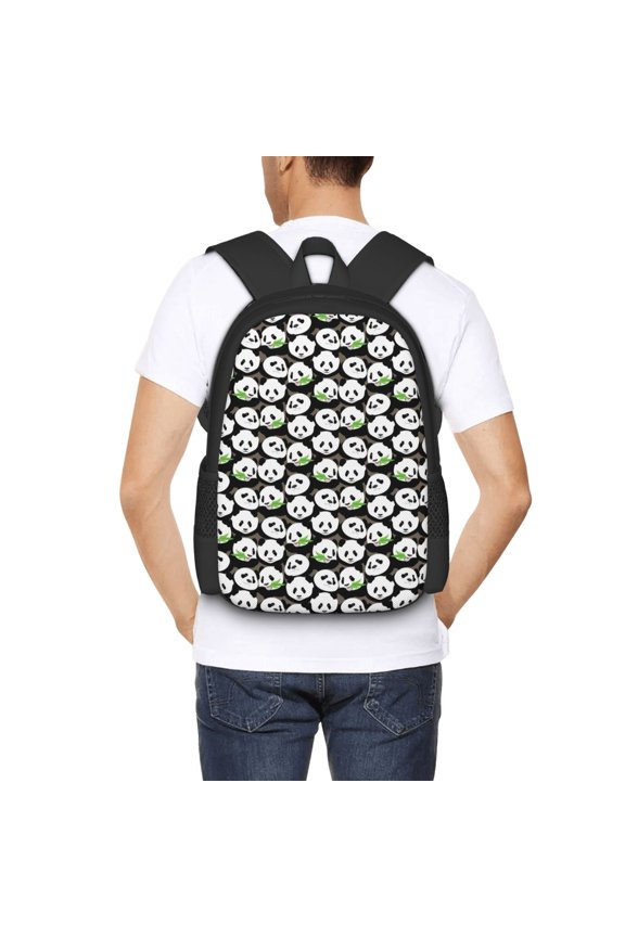Panda Bear Backpack for Men and Women - Durable 600D Oxford Cloth -Large Capacity, Water-Resistant School, Travel, and Hiking Bag