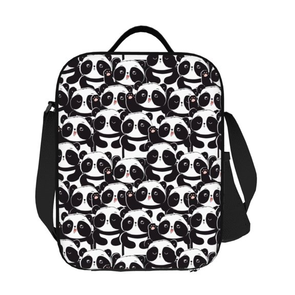 Ratiio Panda Print Lunch Box - Reusable Lunch Bag Men Adult Women- Insulated LunchBox