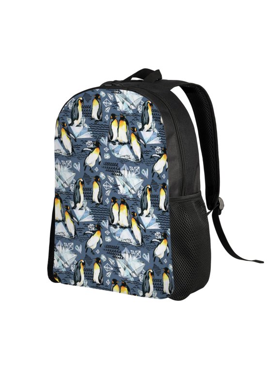 Penguin Arctic Adventure Print Backpack with Padded 15-inch Laptop Sleeve- Spacious and Durable Daypack for Work and Travel