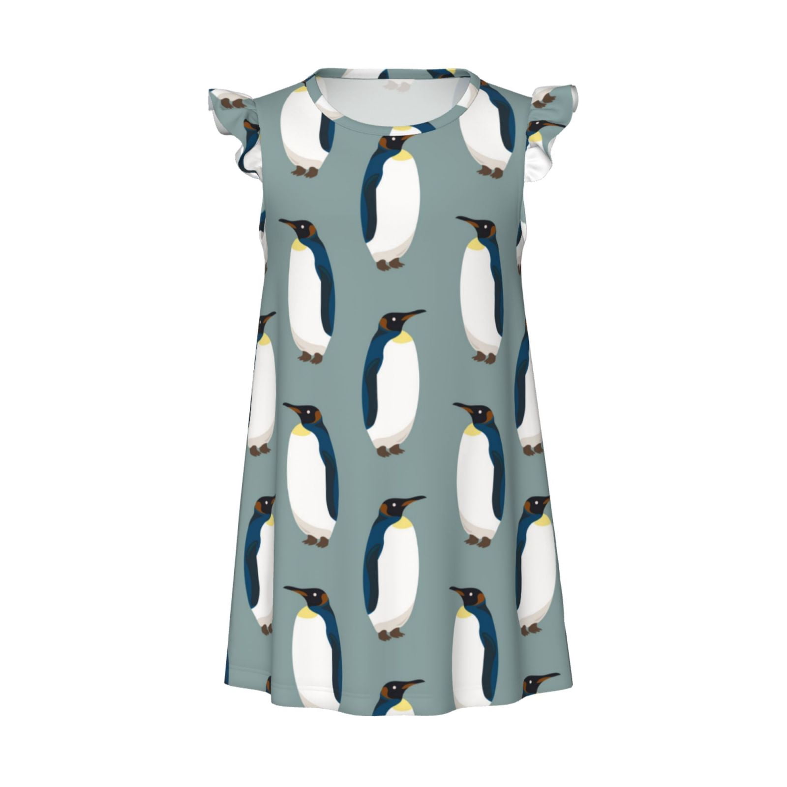 Ratiio Penguin Print Girls Nightgowns, Princess Pajama Dresses for ...