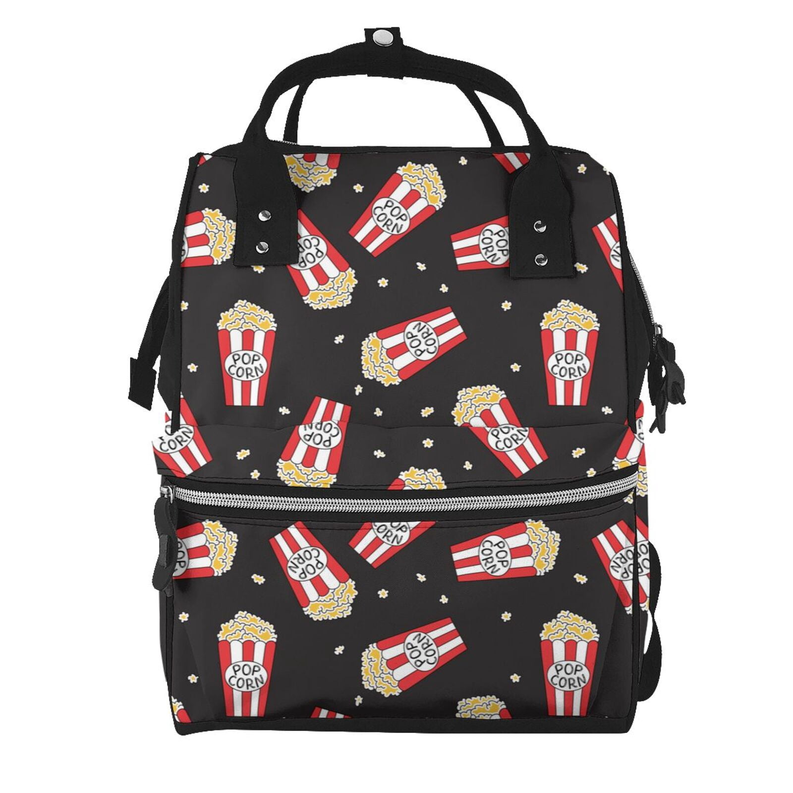Ratiio Popcorn Mummy Backpack - Waterproof Twill Canvas, Large Capacity Diaper Bag with Multiple Pockets and Adjustable Straps