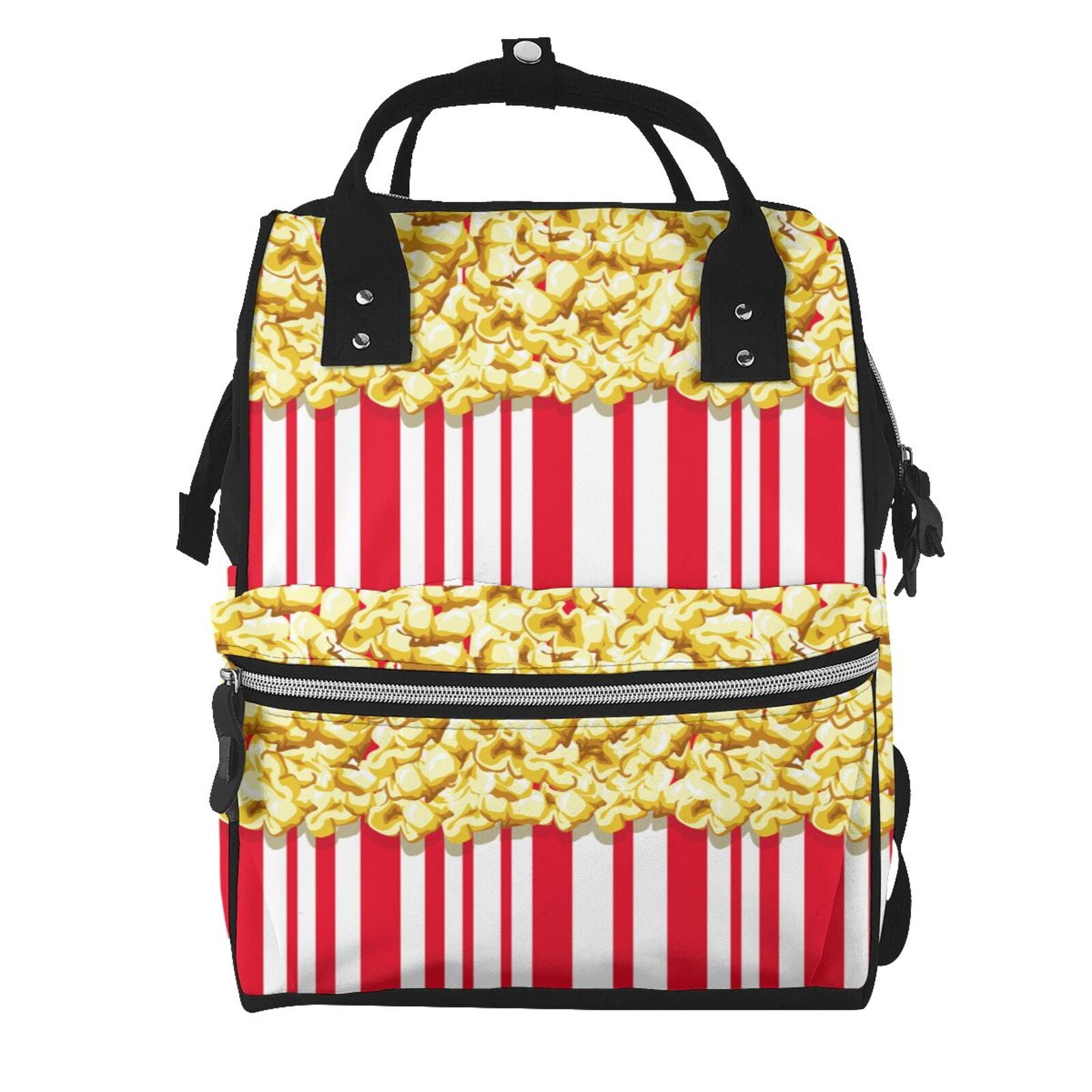 Ratiio Popcorn Mummy Backpack - Waterproof Twill Canvas, Large Capacity Diaper Bag with Multiple Pockets and Adjustable Straps