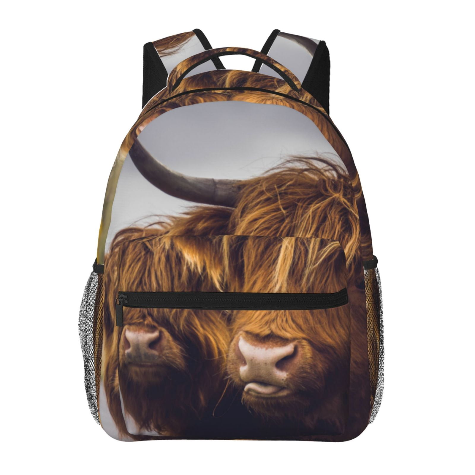 Ratiio Portrait Of Cow With Its Baby Cow Print Eco-Friendly Casual Backpack, Water-Resistant Polyester Canvas Daypack with Smooth Zippers, Comfortable & Durable Travel Bag with Laptop Compartment