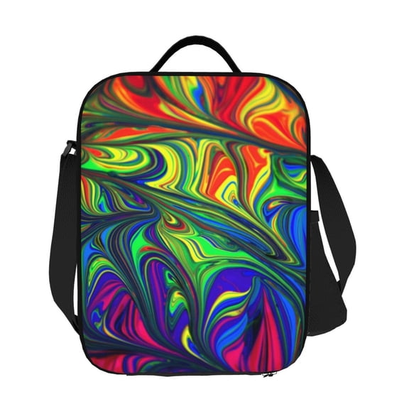 Ratiio Pride Rainbow Print Lunch Box - Reusable Lunch Bag Men Adult Women- Insulated LunchBox