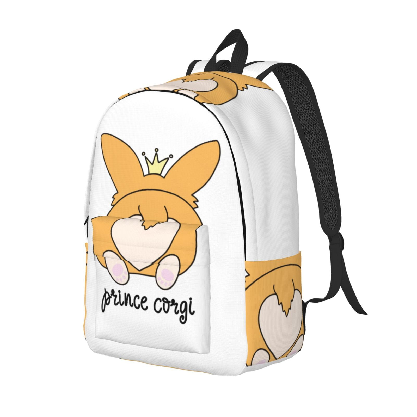 Corgi Dog Backpack For Kids - 16 Inch School Bookbag With Padded Straps, Multiple Pockets - View #2