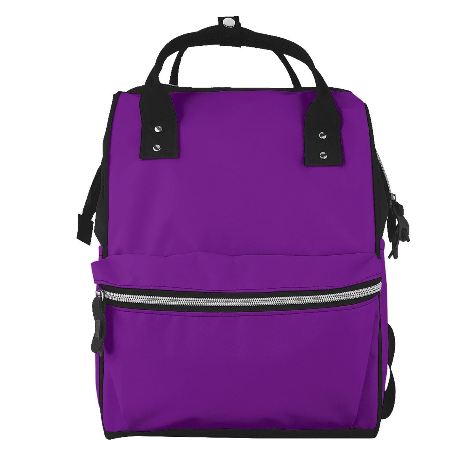 Ratiio Purple Mummy Backpack - Waterproof Twill Canvas, Large Capacity Diaper Bag with Multiple Pockets and Adjustable Straps
